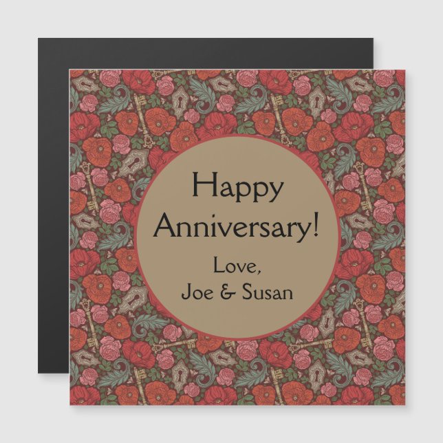 Carte Magnétique Victorian Steampunk Old Lock (Devant / Derrière)