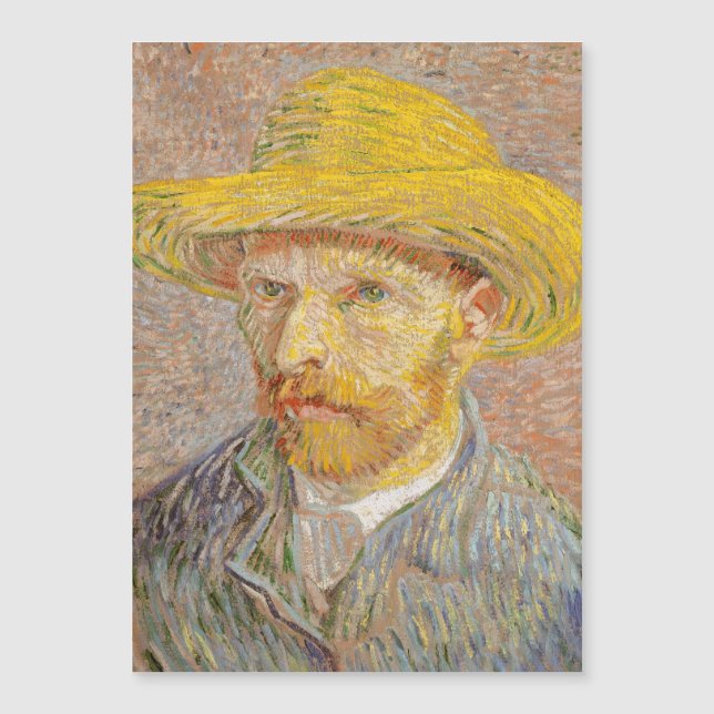 Carte Magnétique Vincent Van Gogh Auto-portrait peinture impression (Devant)