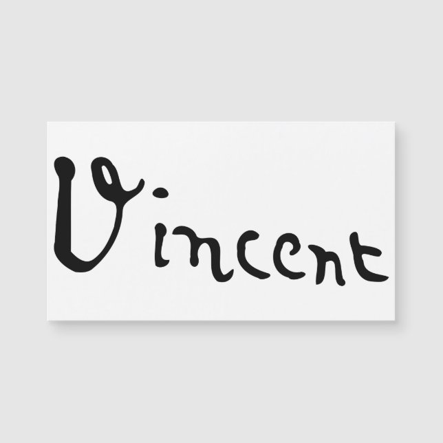 Carte Magnétique Vincent Van Gogh Signature (Devant)