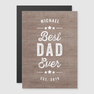 Carte magnétique Vintage Best Dad Ever Fête des pè