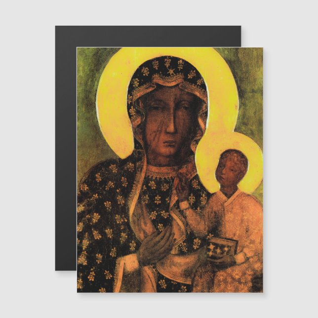 Carte Magnétique Virgin Mary (Devant / Derrière)