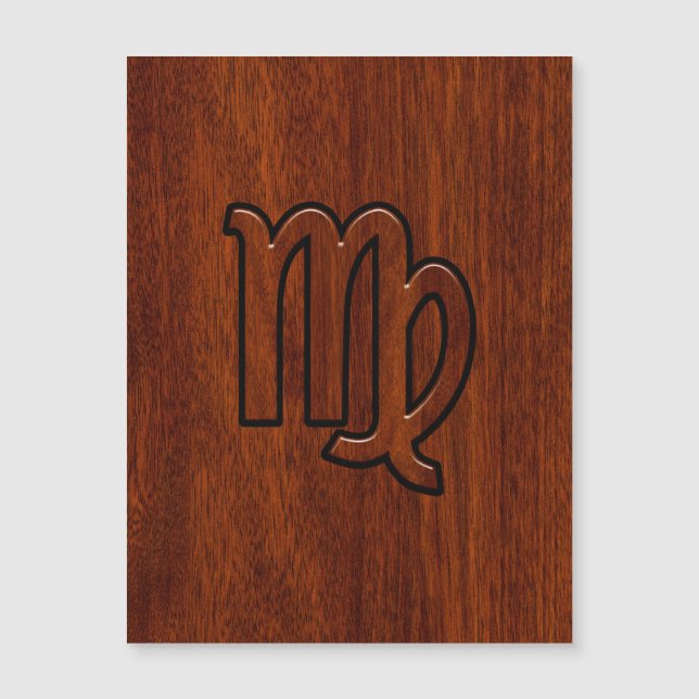Carte Magnétique Virgo Zodiac Connexion Style acajou Brown (Devant)
