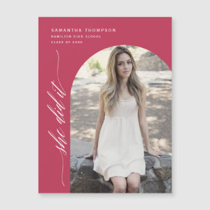 Carte Magnétique Viva Magenta Elle L'A Fait Arch Photo Graduate Mag