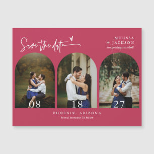 Carte Magnétique Viva Magenta Sauvons la Date Tri Arch Photo