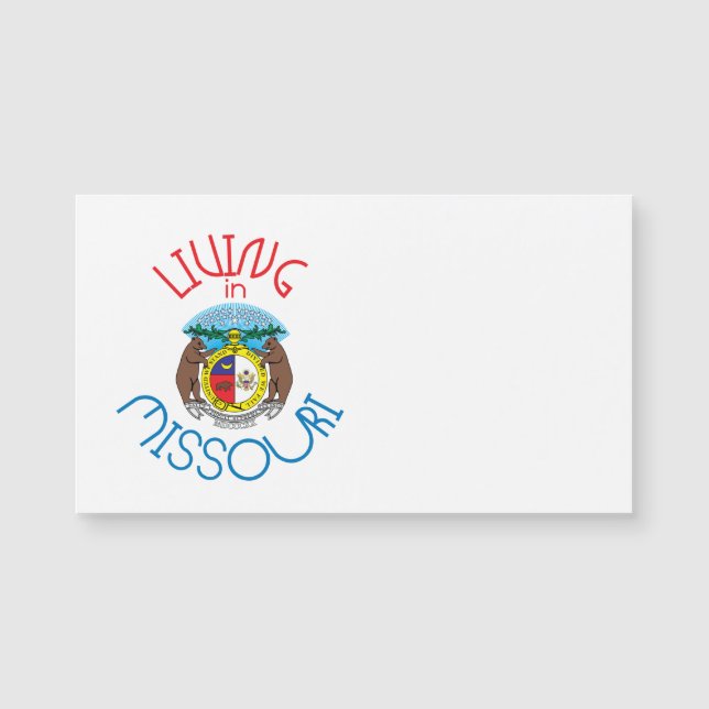 Carte Magnétique Vivre dans le Missouri (Devant)