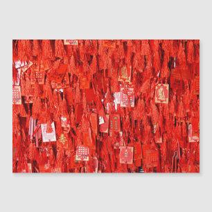 Carte Magnétique Voeux rouges