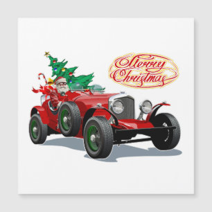 Carte Magnétique Voiture de Noël