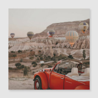 Carte Magnétique Voiture Rouge Vintage classique à regarder des bal