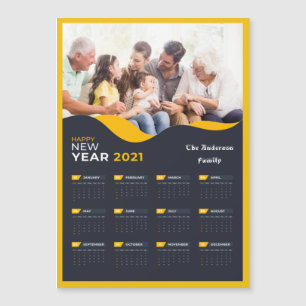Carte Magnétique Votre photo et nom personnalisables Calendrier 202