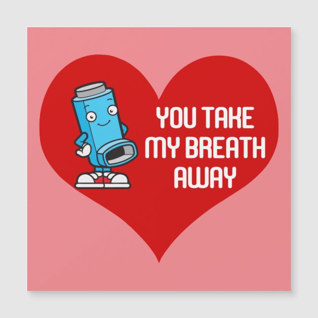 CARTE MAGNÉTIQUE VOUS EMMENEZ MON COURANT. AMOUR ASTHMATIQUE (Devant)