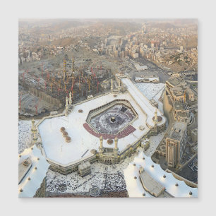 Carte Magnétique Vue aérienne de la Kaaba, Masjid al-Haram & Mecque