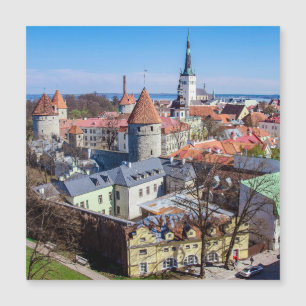 Carte Magnétique Vue aérienne du centre-ville de Tallinn