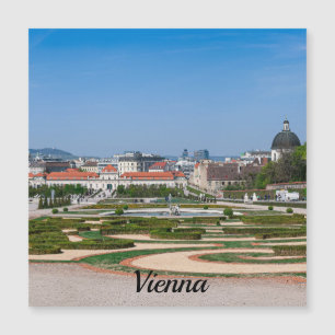 Carte Magnétique Vue sur les jardins près du Palais du Belvédère in