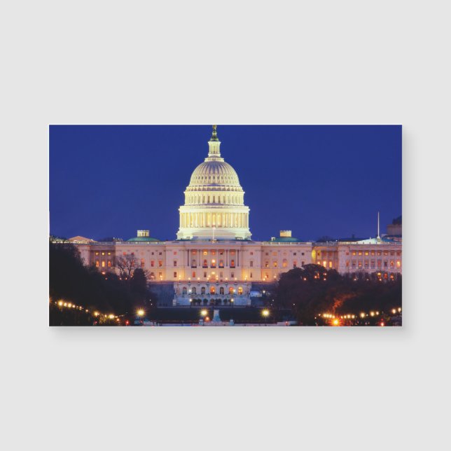 Carte Magnétique Washington DC Capitol américain à Dusk (Devant)