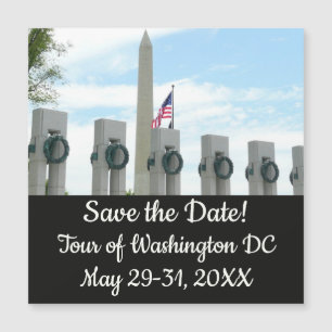 Carte Magnétique Washington Monument & 2ÈME GUERRE MONDIALE Memoria