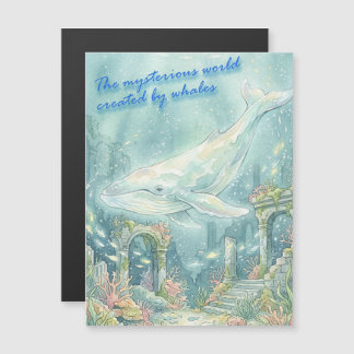 Carte Magnétique Whale Atlantis Underwater Fantasy