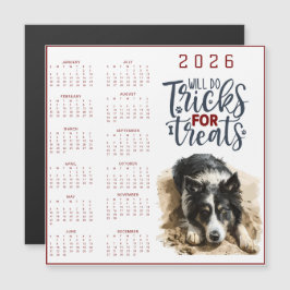 Carte Magnétique Will Do Tricks For Treats Dog Calendar