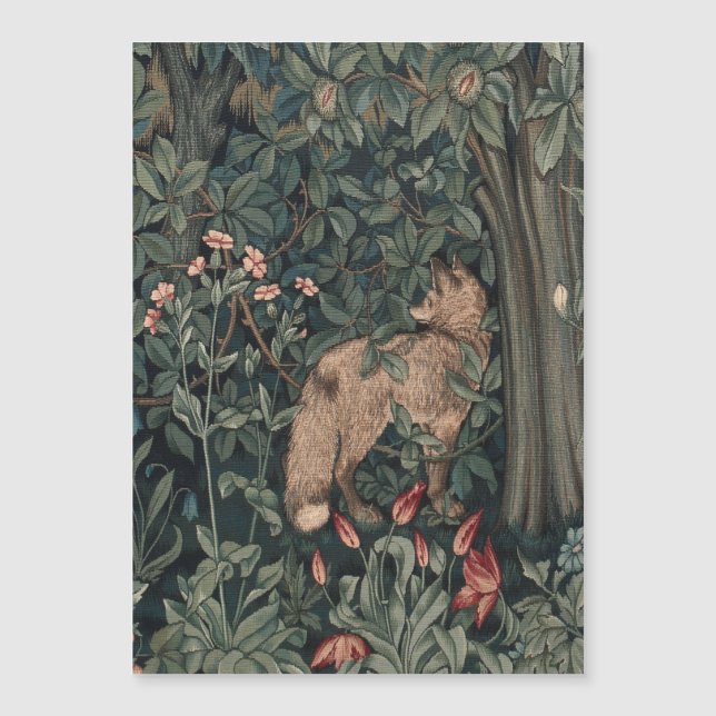 Carte Magnétique William Morris Faune sauvage Fox (Devant)