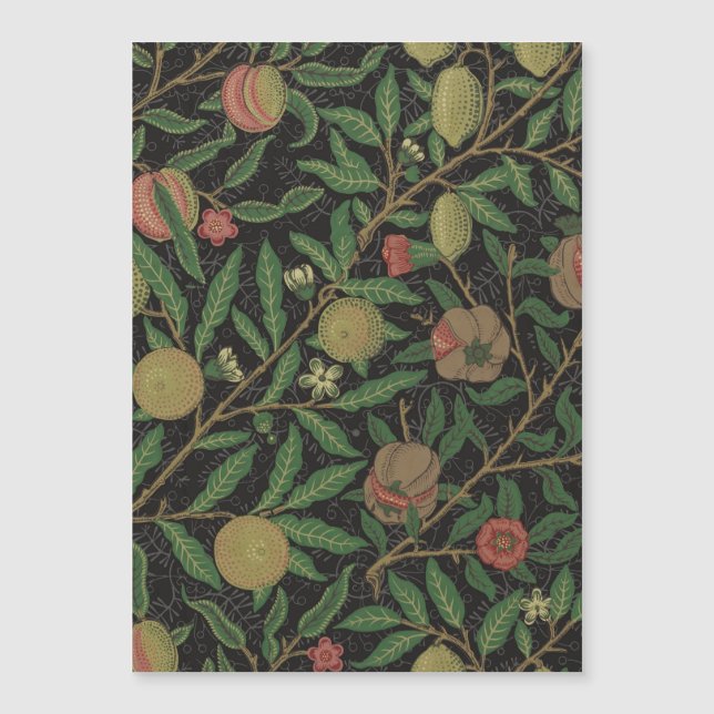 Carte Magnétique William Morris grenade classique fruits (Devant)