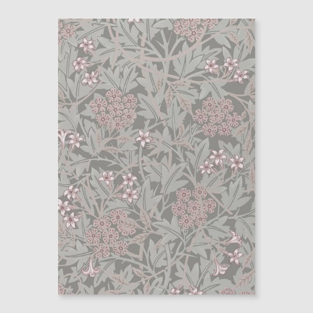 Carte Magnétique William Morris Jasmine Motif de fleurs (Devant)