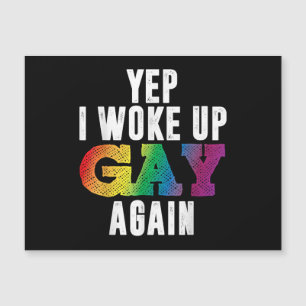 Carte Magnétique Woo Up Gay - Fierté Rainbow Queer Gay CSD Party LG
