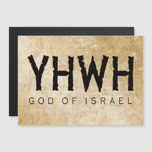 Carte Magnétique YHWH (Yahvé, Éternel) Dieu Israël Tétragrammaton