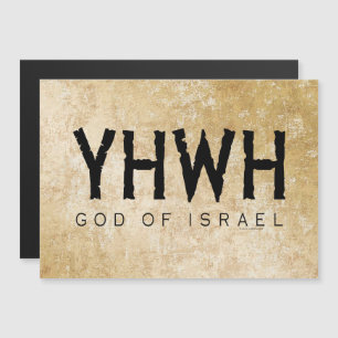 Carte Magnétique YHWH (Yahweh, Jehovah) Dieu Israël Tétragrammaton