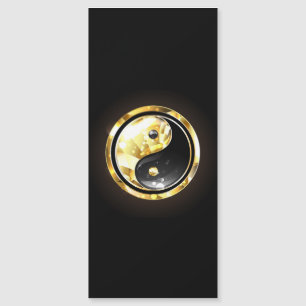 Carte Magnétique Yin Yang or sur noir