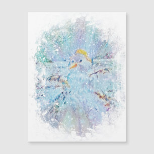 Carte Magnétique Yule Winter Snowman