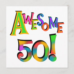 Carte Magnifique 50 T-shirts et cadeaux d'anniversaire