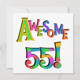 Carte Magnifique 55 T-shirts et cadeaux d'anniversaire