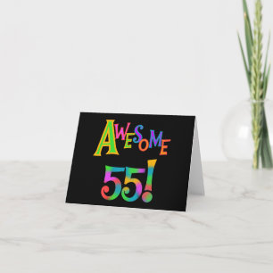 Carte Magnifique 55 T-shirts et cadeaux d'anniversaire