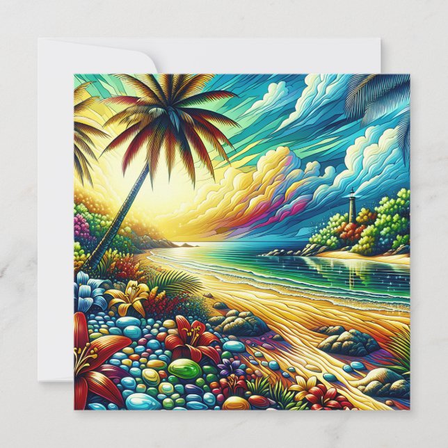 Carte Magnifique Art Ai | Beauté côtière (Devant)