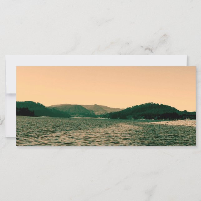 Carte magnifique coucher de soleil lac et paysage de mon (Devant)