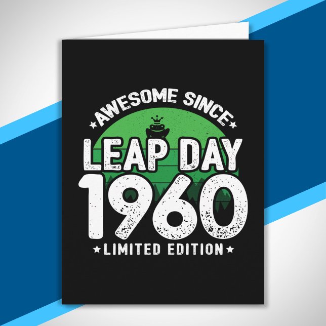 Carte Magnifique depuis 1960 - Leap Day Leap Année Anniv (Créateur téléchargé)