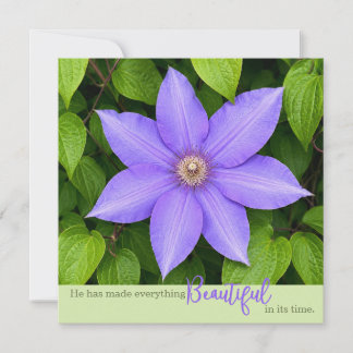 Carte Magnifique en son temps | Clématite violette