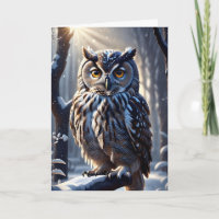 Magnifique hibou grand-duc dans la neige sur une b