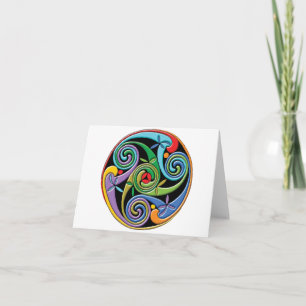Carte Magnifique Mandala celtique aux perles colorées