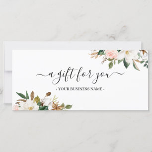 Carte Magnolia & Cotton Feuille Certificat cadeau d'affa