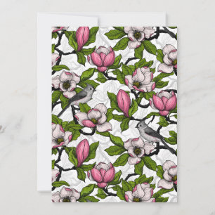 Carte Magnolia en floraison et tireur