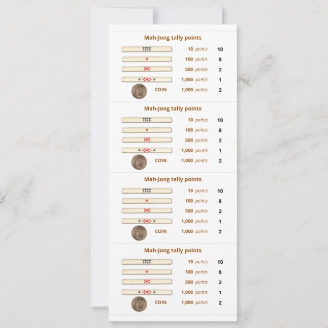 Carte Mah-Jong - 2 (avec pièce) (Devant)