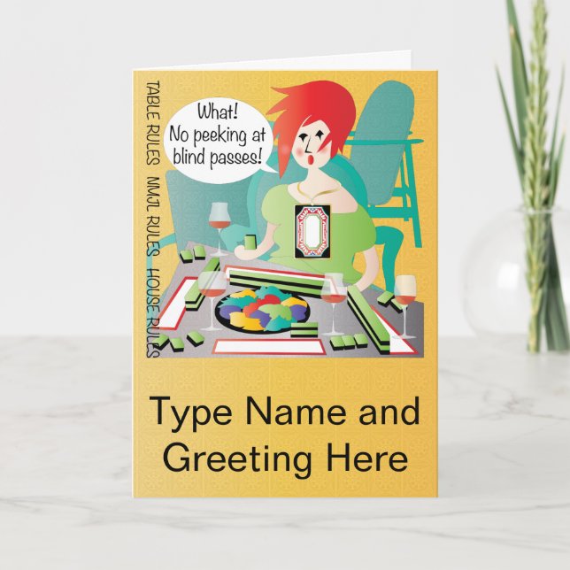 Carte Mah Jongg Sayings Peek Pass (Devant)