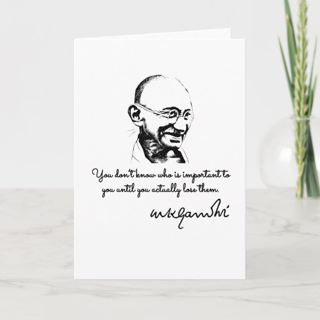 Carte Mahatma Gandhi - survie (Devant)
