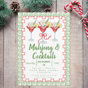 Carte Mahjong Cocktails Fête de Noël Grandmillentenaire