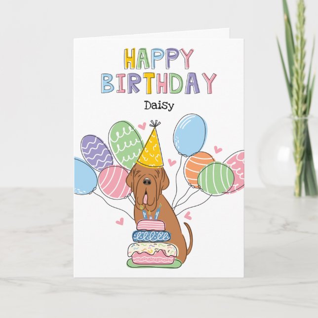 Carte Mahogany Neapolitain Mastiff Anniversaire (Devant)