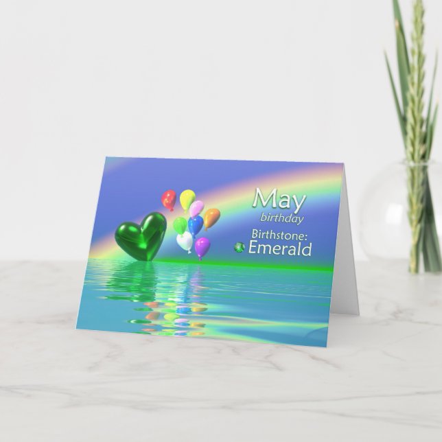 Carte Mai Anniversaire Emerald Heart (Devant)