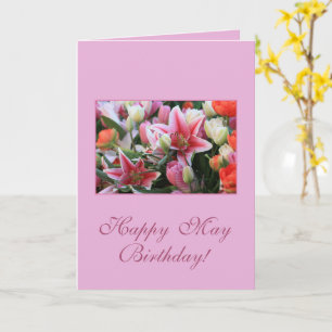 Carte Mai Anniversaire Lily Mois Fleur