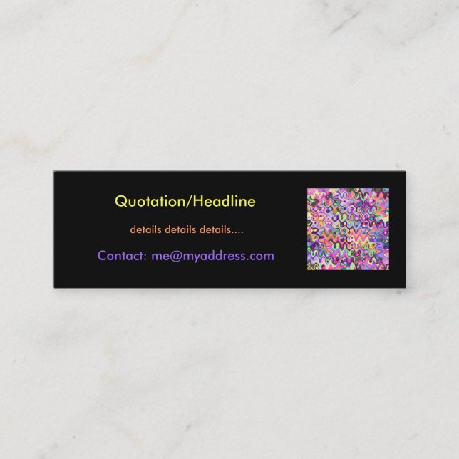 Carte maigre de profil d'artistes intelligents (Devant)