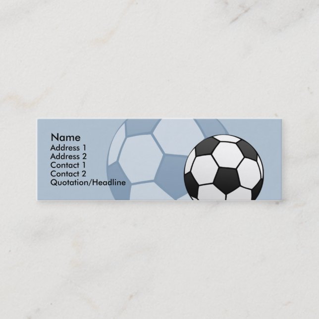 Carte maigre de profil de ballon de football (Devant)