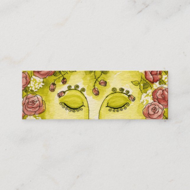 Carte maigre de profil de nymphe rose (Devant)